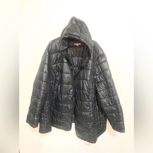 Womens plus size coat wt hood